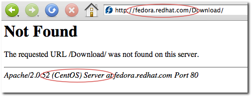 fedora.redhat.com web server error