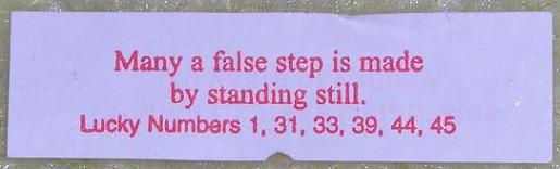 My fortune cookie