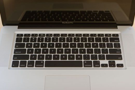 A birds-eye view of the new keyboard.