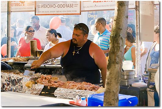 A large cook at the art fair
